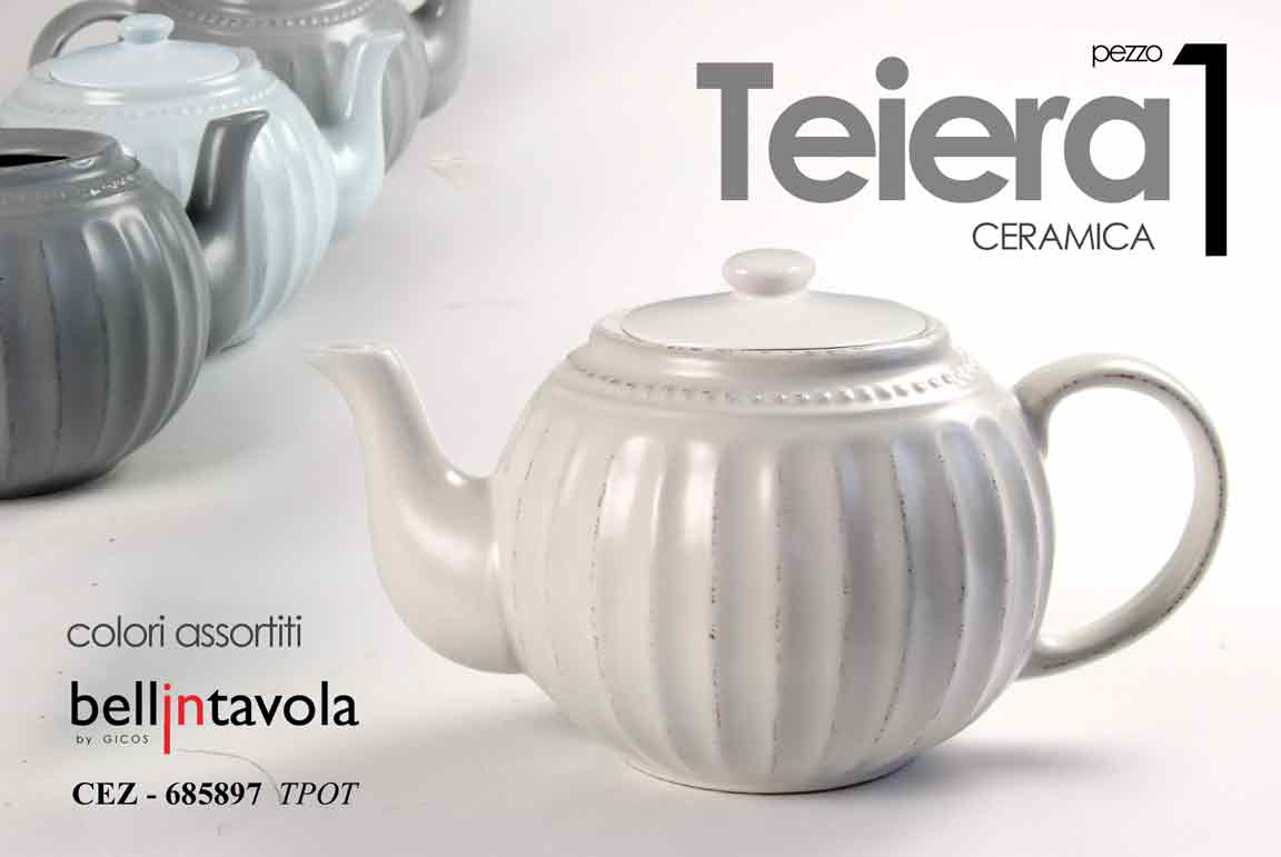 Gicos Teiera Ceramica The Best Tea 4 Colori 8025569685880-V 8025569685880