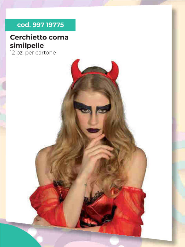 CERCHIETTO CON CORNA DI DIAVOLO HALLOWEEN